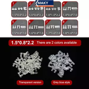 MAKY 100 Chiếc Kính Không Vành Chiều Dài 7mm / 2.2mm Cắm Cao Su Đôi Lo Bule Cho Kính Theo Đơn Phụ Kiện Thiết Bị VN