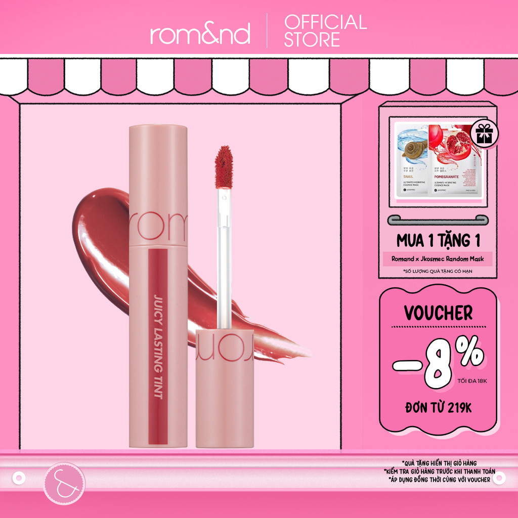 [Rom&nd] Son Tint lì cho môi căng mọng Hàn Quốc Romand Juicy Lasting Tint 5.5g