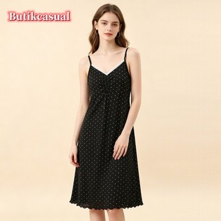 Váy Sling Nữ Plus Size Mùa Hè Không Tay Bộ Đồ Ngủ Váy Trơn Thường Ngày Thoải Mái Váy Ngủ