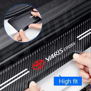 Toyota Yaris Cross Car Door Sill Protector Chống Trầy Xước Cửa Ngưỡng Thảm Scuff Tấm Cửa Tự Động Bàn Đạp Bảo Vệ Miếng Dán Cho Yaris Cross Xp210 AC200 2026 2027 2028 G V S HEV