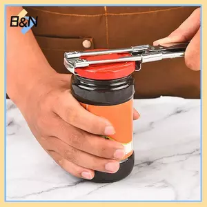 B & N Thép không gỉ Có Thể Điều Chỉnh Đa Chức Năng Tiết Kiệm Nhân Công Bình Bình Dụng Cụ Mở Hộp Dụng Cụ Nhà Bếp Chịu Lực Dễ Dàng Cầm Phụ Kiện.