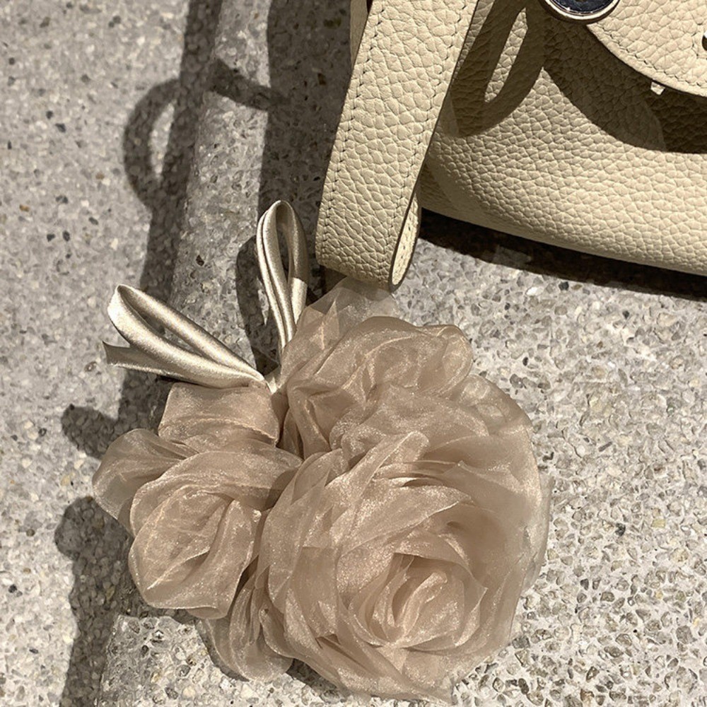 Hululu / Ba Cách Mặc Nhẫn Tóc Hoa Cổ Tích Đẹp ~ Organza Sang Trọng Scrunchy Nữ Dây Buộc Tóc Phụ Kiện Tóc