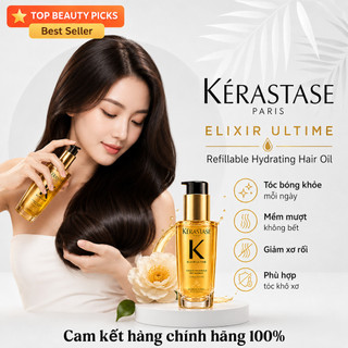 Kérastase Elixir Ultime Refillable Hydrating Hair Oil dầu dưỡng tóc bóng mượt mới nguyên hộp