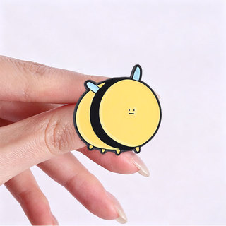 Mũm mĩm Tròn Ong Men Trâm Pin Tối Giản Hoạt Hình Dễ Thương Bumblebee Ve Áo Pin Cho Ba Lô Quần Áo Phụ Kiện Quà Tặng Cho Những Người Yêu Côn Trùng