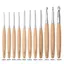 Móc móc SMILE, Móc đan dài 3-12mm, Phụ kiện may vá Dụng cụ dệt sợi gỗ sồi