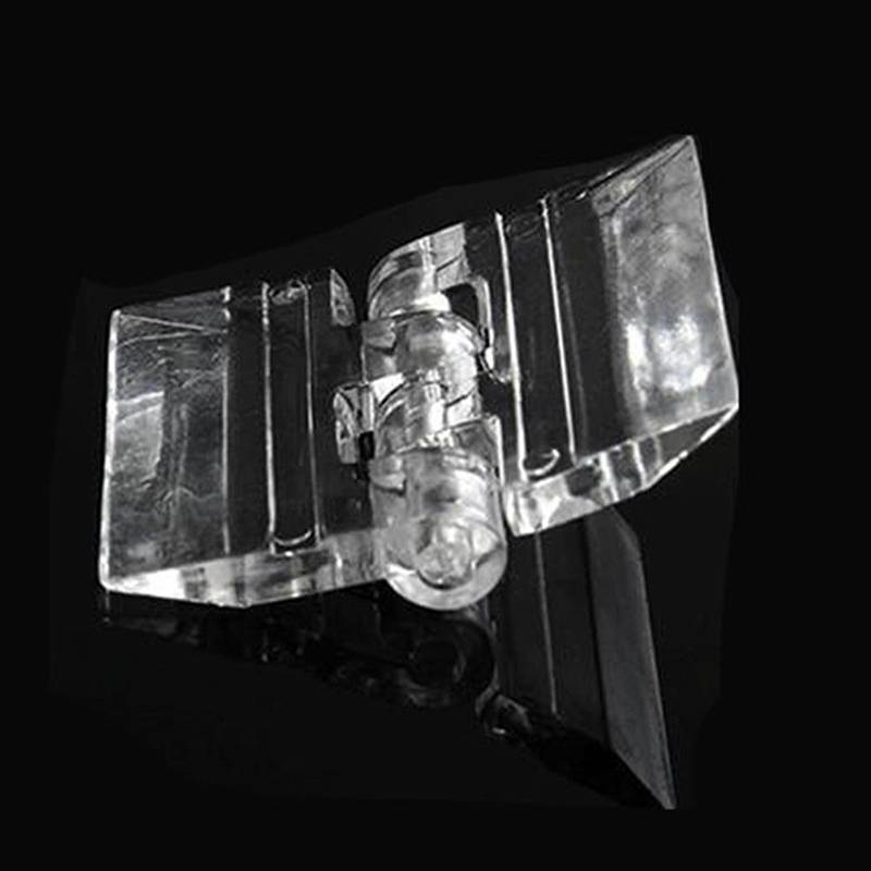 Phu 10 chiếc bản lề gấp Acrylic trong suốt bền bản lề tấm mica trong suốt 5 kích cỡ 
 VN