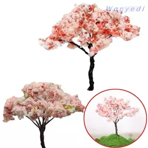 WANYEDI 1 / 5 Mô Hình Cây Hoa Anh Đào Thu Nhỏ, Đồ Thủ Công DIY Nhựa Micro Plant, Đồ Chơi Terrarium Phụ Kiện Cây Cảnh 6.5cm Trang Trí Cây Cảnh Vườn Cổ Tích