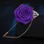 DELMER Phụ Kiện Thời Trang Nhiều Màu Hoa Hồng Ve Áo Pin Nam Phù Hợp Với Chú Chổi Boutonniere Phong Cách Lá Thổ Cẩm Chân