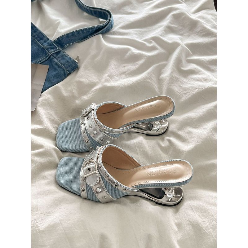 Hàn Quốc Retro Đế nâng cao 5.5cm Giày sandal nữ/2026 Phong Cách Mới  Thon gọn chân Giày đế xuồng