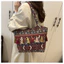Phong Cách Dân Tộc Retro Dung Tích Lớn Túi Tote Vải Thời Trang Đơn Giản Đi Lại Túi Tua Rua Làm Việc Tay Một Vai