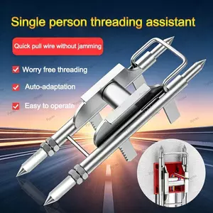Hỗ trợ kéo cáp PYCOU, Dụng cụ kéo cáp chống mứt bằng thép|Di Động Chống Trơn Trượt Răng Có Thể Điều Chỉnh Mịn Con Lăn Dây Trợ Lý Điện Dây Cáp Dụng Cụ Ren