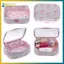 Túi trang điểm PVC BVY Túi giặt nơ màu hồng trong suốt Túi du lịch chống nước Mỹ phẩm và đồ vệ sinh.