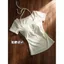 Áo thun ngắn tay thuần khiết mùa hè phong cách Hàn Quốc dành cho nữ Hot Girl Slim-Fit Giả hai mảnh Dây buộc cổ áo lót ngực Crotchless