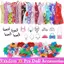 Ngẫu Nhiên 35 Cái / bộ Phụ Kiện Búp Bê Cho 30cm 1 / 6 Giày Búp Bê Đầm Kính Nelace Đẹp