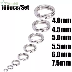 YUUKII 100 Chiếc Đầu Nối Cá Chất Lượng Cao Dây Giải Quyết 3 # -8 # Thép Không Gỉ