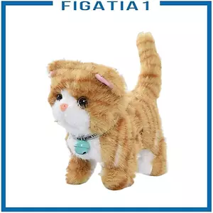 Meowing Walking Kitty Plush Toy Tail Wagging Đa năng cho trẻ mới biết đi 18x10x17cm với chức năng ghi âm Mô phỏng thú cưng điện tử