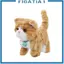 Meowing Walking Kitty Plush Toy Tail Wagging Đa năng cho trẻ mới biết đi 18x10x17cm với chức năng ghi âm Mô phỏng thú cưng điện tử