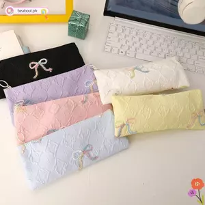 Túi đựng bút BEABOUT, Túi văn phòng phẩm thiết kế nơ di động, Dụng cụ sắp xếp văn phòng phẩm dung tích lớn đa chức năng dành cho sinh viên