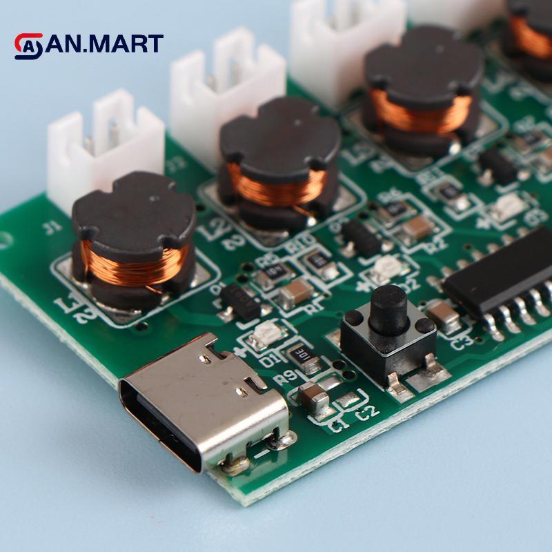 AN.MART DC5V Type-C Máy tạo độ ẩm Mini Bộ dụng cụ DIY Máy tạo sương mù Bảng mạch trình điều khiển 4 Tấm phim phun sương Mô-đun dao động VN