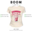BOOM Áo Baby Tee Nữ Cotton Ôm Body-Áo Thun Ngắn Tay Y2K In Hình PhongCách Mùa Hè, Cổ Tròn Hàng Đầucách hàn quốc phong099