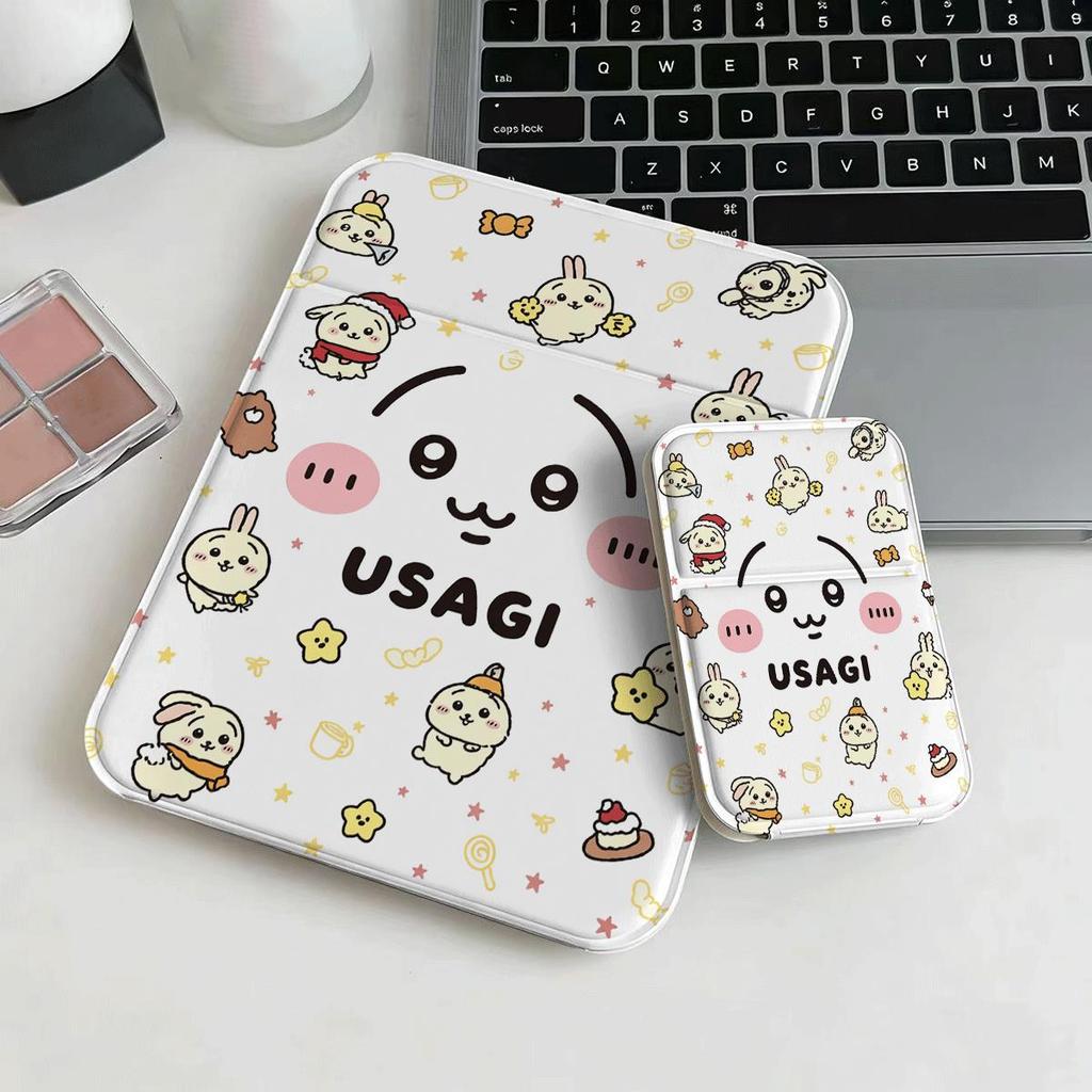 Gương gấp makeup họa tiết mặt thỏ USAGI chibi nhiều chi tiết họa tiết phụ