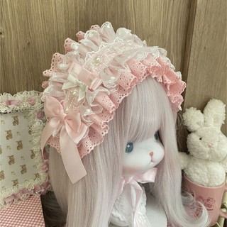 Mũ đội đầu Cosplay WKPFR893, Gothic Ribbon Bowknot Lolita Wing Angel Headband, Phụ kiện tóc quấn đầu ren ngọt ngào
