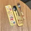 Crayon Shin-Chan Hoạt Hình Thìa Inox Nĩa Đũa Bộ Dễ Thương Ký Túc Xá Sinh Viên Hộ Gia Đình Di Động Bộ Đồ Ăn Ba Miếng 6.7