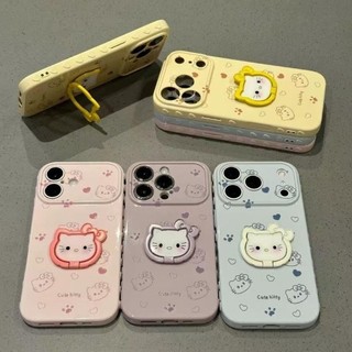 Kẹo Màu Tình Yêu KT Mèo Trường Hợp Điện Thoại Cho iPhone 17 16 15 14 13 12 11 Pro Max 16 15 14 Plus