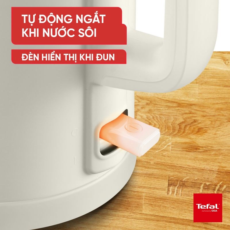Ấm Đun Siêu Tốc Tefal KO140 1.5L 1500W | Inox 304 2 Lớp Cách Nhiệt | Đế Xoay 360° | Tự Ngắt Khi Sôi | Hàng Chính Hãng