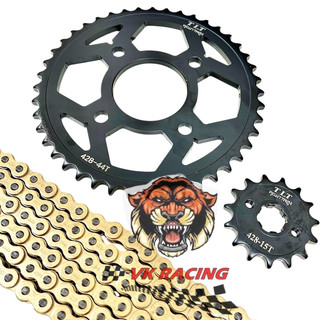 Bộ nhông sên đĩa NSD xích sên TLT thái lan winner v1-v2-v3-v4 - winner X - winner R (Black 428H mạ đồng 15-44-126L)