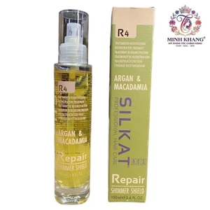 Tinh dầu xịt dưỡng Argan & Macadamia Bes Hergen Silkat Repair R4 Shimmer Shield 100ml [ MK ]