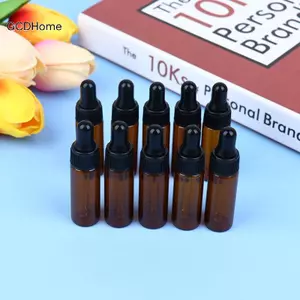 GCDHome 10 Chiếc Chai Thủy Tinh Nhỏ Giọt 1ml 2ml 3ml 5ml Tinh Chất Dầu Thực Vật HOT