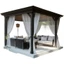 Rèm lưới Polyester ngoài trời có túi thanh cho sân Pergola và khu vực Gazebo