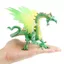 Mô phỏng Mô hình động vật rồng ma thuật phương Tây Ice Flying Dragon Huyền thoại rồng huyền thoại Đồ chơi đồ trang trí cậu bé xanh Quà tặng chiều cao 13,2cm