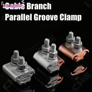 Kẹp cáp BORAGETE, Kẹp rãnh song song bằng nhôm, Chống nước hình chữ T cách nhiệt xuyên đầu nối kẹp phụ kiện dây điện
