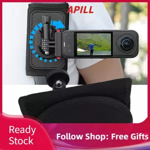 apill Sanpyl 360 Ba Lô Gắn Dây Đeo Vai Kẹp Chống Trượt với Móng Vuốt Kép & Cổng Vít 1/4 Phù Hợp Với Pocket 3 Action 6 X5 Camera