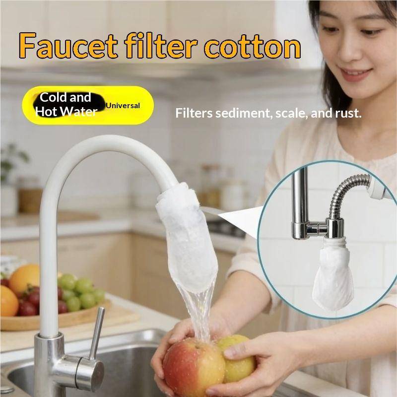 NS Universal Fit Water Tap Filter Splash-Free Cotton Layer Loại bỏ cát để làm sạch Máy nước trong mọi phòng NS