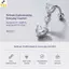 < YEI > Hình Trái Tim Zircon Series Tòn Ten Bụng Nhẫn Thép Không Gỉ Pha Lê Trái Tim Bụng Rốn Xuyên Nombril Trang Sức Mới