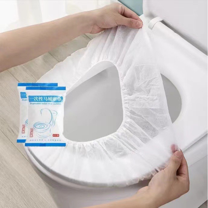 Thảm vệ sinh hai lớp dày dùng một lần Vải không dệt Du lịch tại nhà Vệ sinh ngoài trời