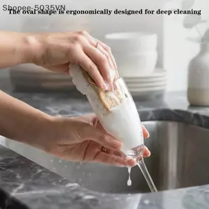 {AKIN} Bọt biển rửa chén 5 10 12 chiếc cực lớn đa năng để loại bỏ vết bẩn trong vệ sinh gia đình {a}