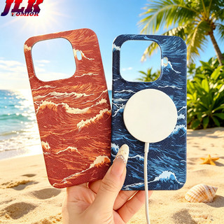 [JLK] Ốp từ tính họa tiết Kevlar bằng sợi Carbon sóng biển sang trọng mùa hè cho XiaoMi 15T Pro Mi15T Ốp lưng cứng điện thoại chống sốc