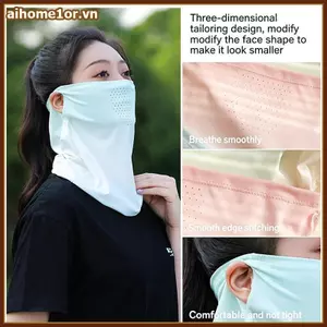 AIHOM Ngoài Trời UV Chống Nắng Mặt nạ Ice Silk Gradient Màu Khăn Mềm Thoáng Khí Để Đi Câu Cá,
