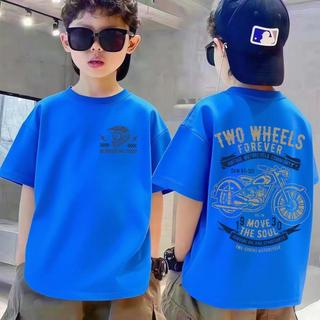 COD✅ (Hồ Chí Minh)Áo phông trẻ em trai thoải mái với họa tiết xe máy cổ điển tuyệt đẹp