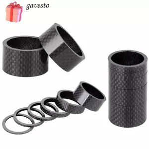 GAVESTO 5 Cái / bộ Máy Giặt Thân Xe Đạp, Máy Giặt Sợi Carbon Xe Đạp Đa Năng Siêu Nhẹ 28.6 Mm, Duranle 1 / 2 / 3 / 5 / 10 / 15 / 20 MTB Front Fork Spacer Phụ Kiện Xe Đạp