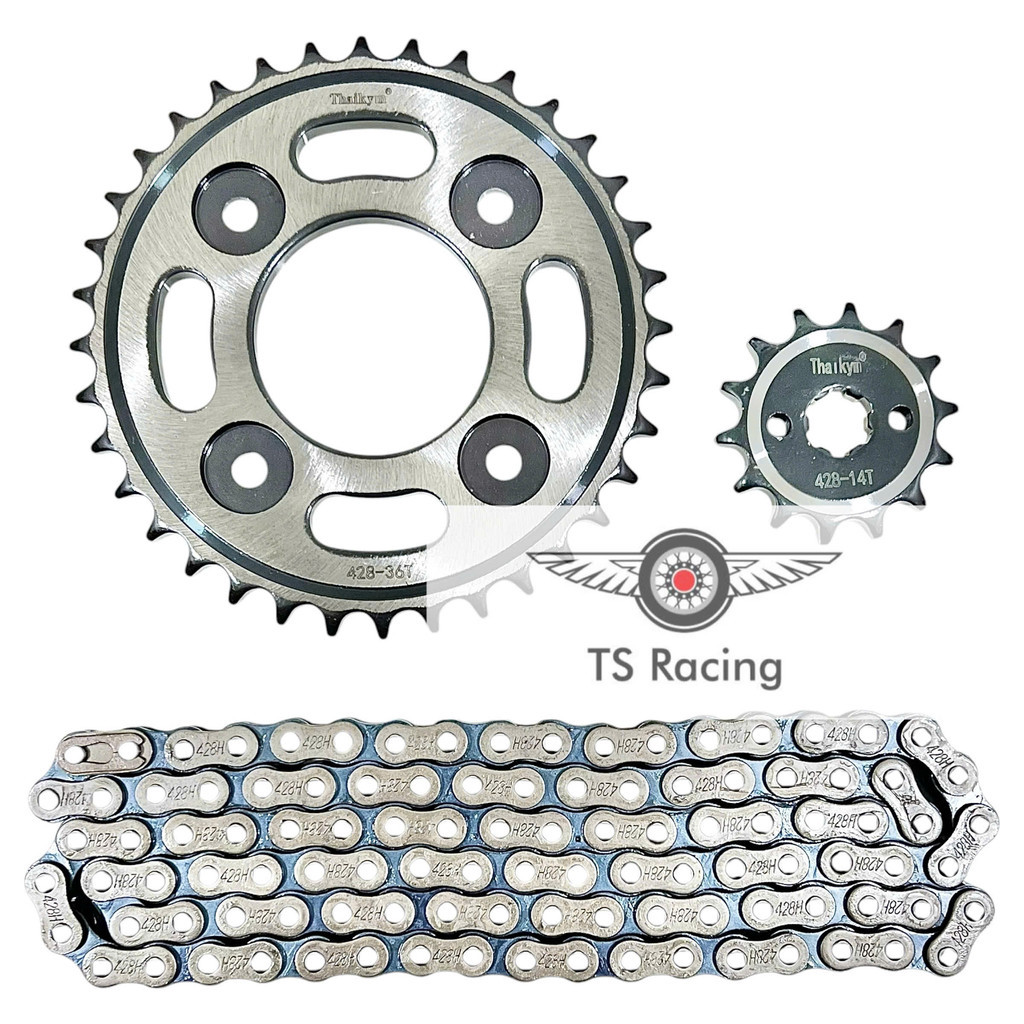 Bộ nhông sên đĩa NSD xích sên ThaiKym thái lan wave rs - wa100 - ws100 - w rsx100 (428H 14-36-106L)