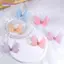 BORAGETE 50 Miếng Dán Bướm Vải Organza, Miếng Dán Thêu Bướm Voan, Handmade Hai Lớp Mô Phỏng Lưới Bướm Miếng Dán Phụ Kiện Tóc Cô Dâu