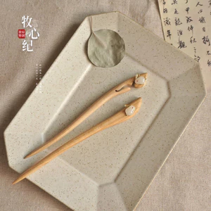 WHX-Bunny Kẹp Tóc Handmade Kẹp Tóc Phong Cách Trung Quốc Kẹp Tóc Mới Trung Quốc Kẹp Tóc Gỗ Đào Kẹp Tóc Cuộn Kẹp Tóc Cổ Kẹp Tóc