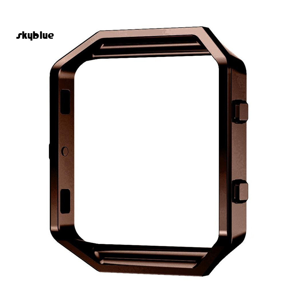[Sy] Vỏ bảo vệ khung đồng hồ thông minh bằng kim loại bằng thép không gỉ cho Fitbit Blaze