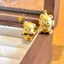 Bơ Gấu Chuyển Hạt Cát Vàng Màu Mạ 24k Nhỏ Đính Hạt Vòng Tay Tự Làm Phụ Kiện Bé Gái Trang Sức