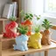 THEGIRL8B Chậu trồng cây mọng nước, Bình hoa trang trí độc đáo hình cá, Mini nghệ thuật thủ công mô phỏng chậu cây trang trí trang trí máy tính để bàn